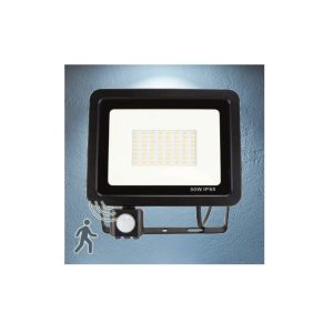 Proyector Slim Sensor Negro 50W Luz fría