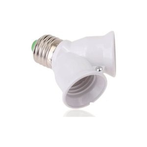 Adaptador E27 a 2xE27 Blanco