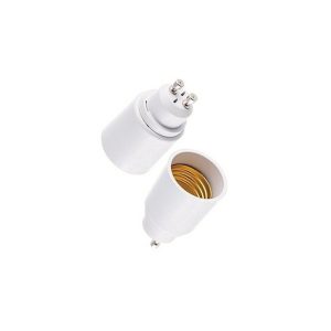 Adaptador GU10 a E27 Blanco