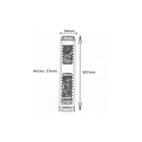Transformador 24V 200W Interior Medida