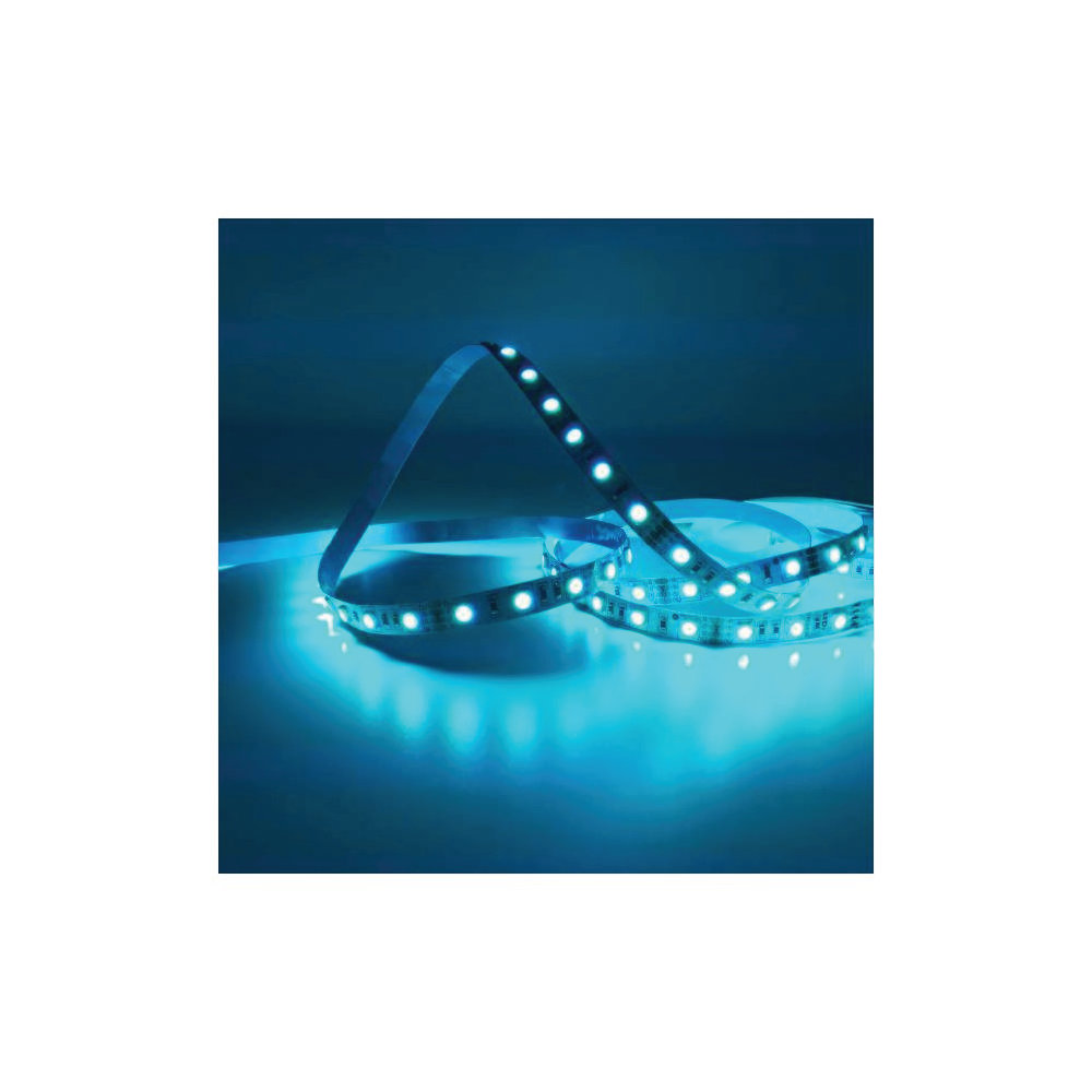 Tira LED 5 metros 12V RGB Interior Color Azul Hielo