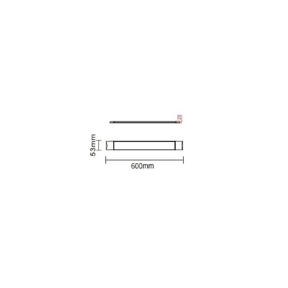 Regleta Slim 60cm Blanco Medida