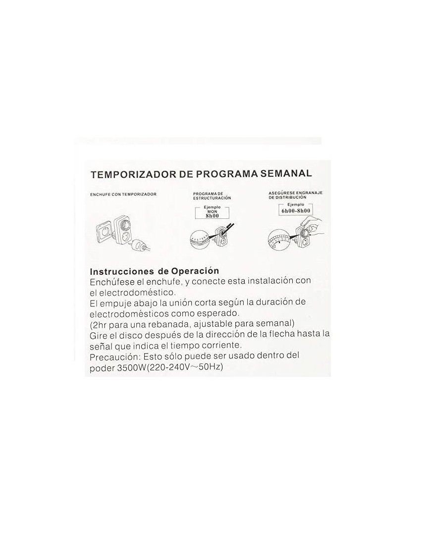 Programador Semanal Exterior Insttrucción