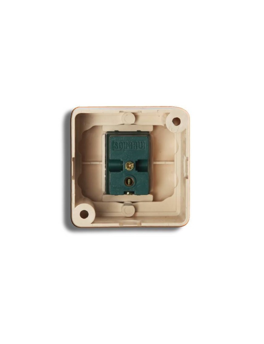 Interruptor Simple Superficie Blanco Interior