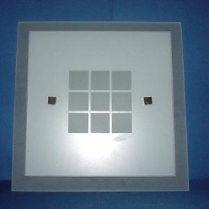 Plafón 2760 Cuadrado Cristal