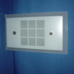 Plafón 2763 Rectangular Cristal