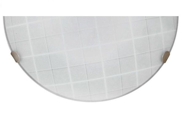 Aplique 3476W1 Semi Redondo Cristal Con Diseño Cuadriculado