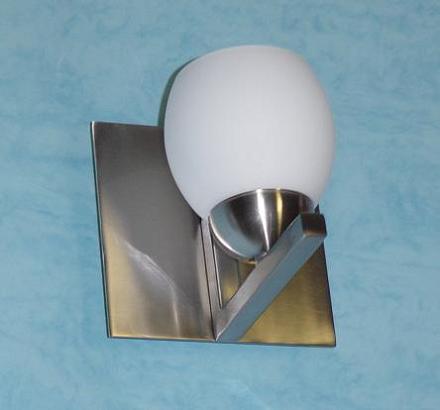 Aplique 015-B1 Cuadrado Blanco Cristal Bombilla G9