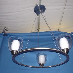 Lámpara Colgante 023-3 Redondo Blanco Bombilla G9