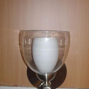 Aplique 023-B Redondo Blanco Bombilla E27