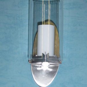 Aplique 029-B Cilindro Blanco Cristal Bombilla G9