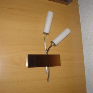 Aplique 049-B2 Rectangular Blanco Cristal Bombilla G9