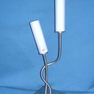 Lámpara de mesa 049-T2 Cuadrado Blanco Cristal Bombilla G9