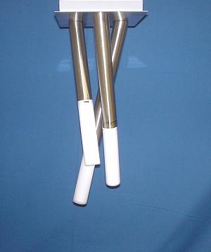 Plafón 080-D3-1 Cuadrado Blanco Cristal Acabado Gris Urbano