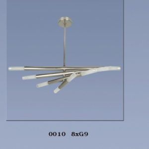 Plafón 0010 Redondo Cristal Bombilla G9