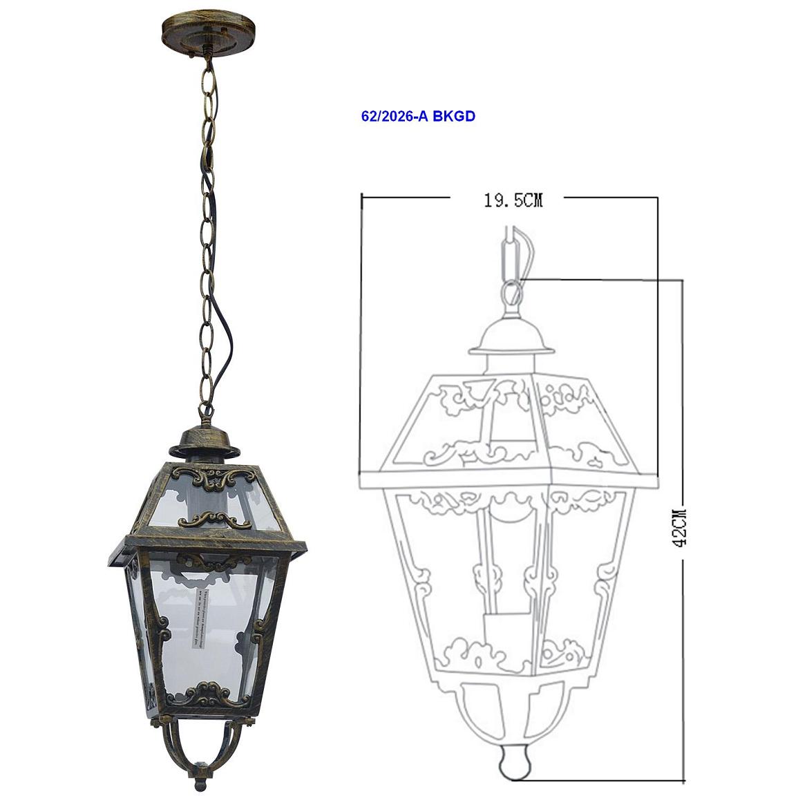 Aplique Exterior Colgante 2026-A