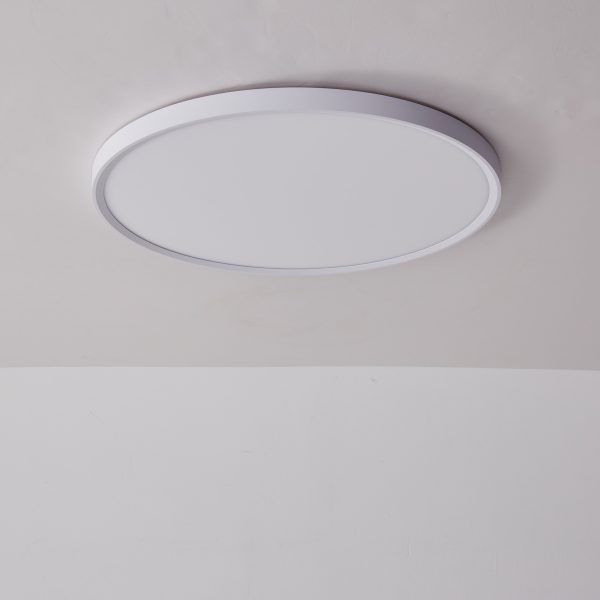 Plafón Slim Redondo 40W CCT Borde Blanco