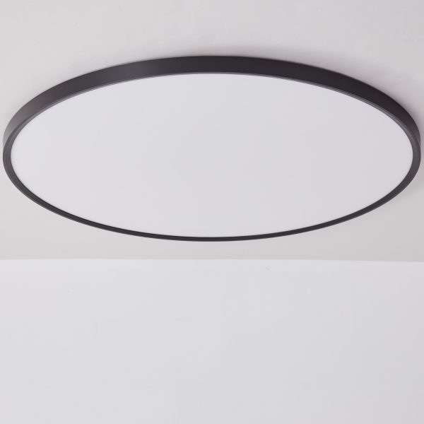 Plafón Slim Redondo 70W CCT Borde Negro